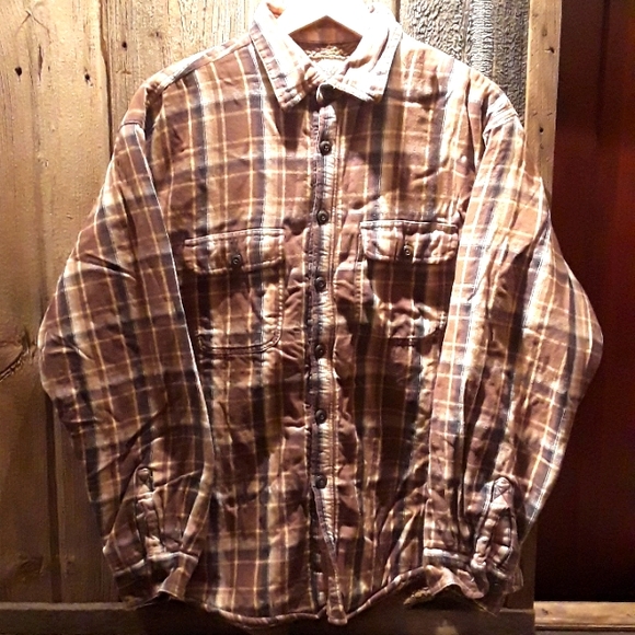Arrow blue jeans co. szL sherpa lined flannel - Picture 1 of 8